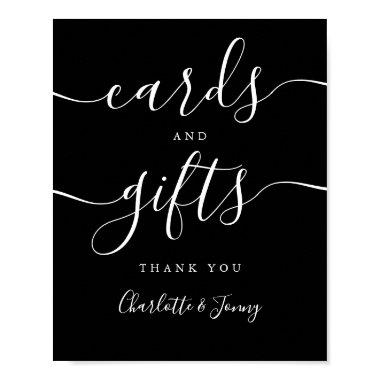 Black And White Script Invitations And Gifts Sign