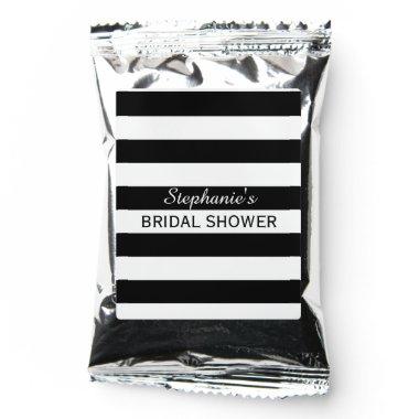 Black and White Striped Bridal Shower Coffee Drink Mix