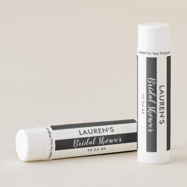 Black and White Stripes Bridal Shower Favors Lip Balm