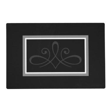 Black and white trinket tray placemat