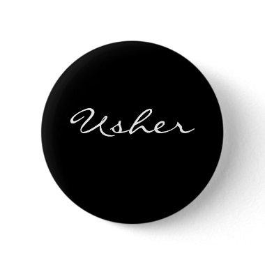 Black and White Usher Button