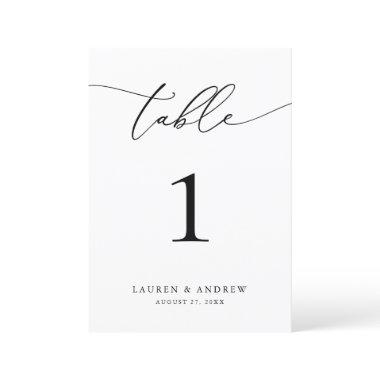Black and White Wedding Event Table Number