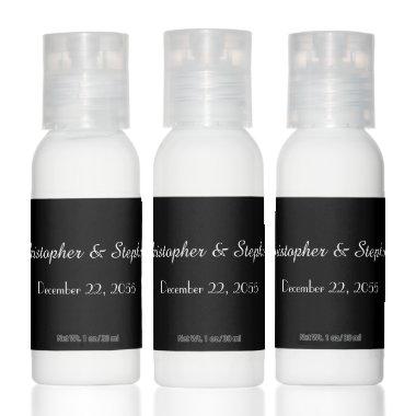 Black and White Wedding Favors Spa Style Set of 12 Hand Lotion