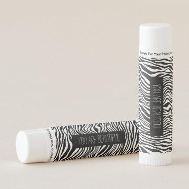 Black and White Zebra Print Lip Balm