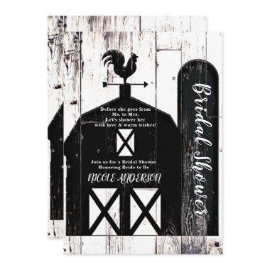 Black Barn White Wood Rustic Country