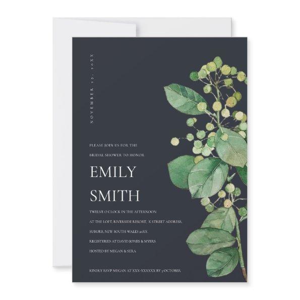 BLACK BERRY LEAVES FOLIAGE  INVITE