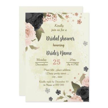 black blush pink flowers botanical
