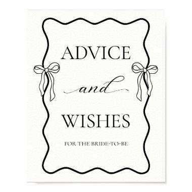 Black Bow  Advice & Wishes Poster