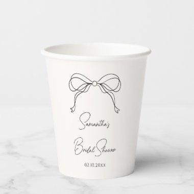 Black Bow  Paper Cups
