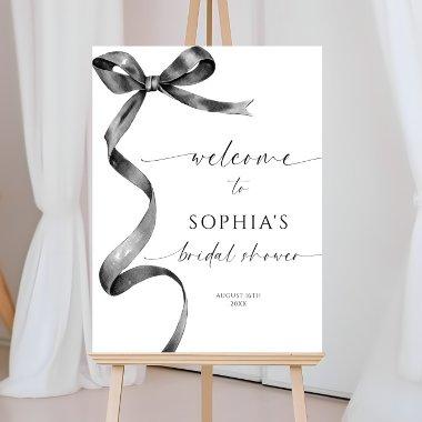 Black Bow  Welcome Sign