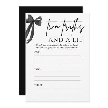 Black Bow Coquette Two Truths and a Lie Game