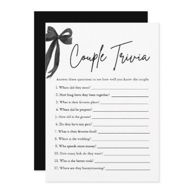 Black Bow Couple Trivia  Game