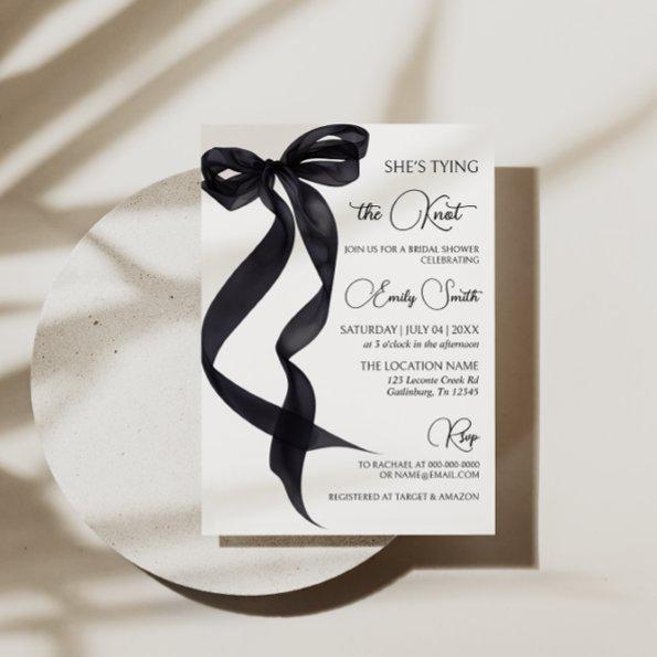 Black Bow She's Tying the Knot