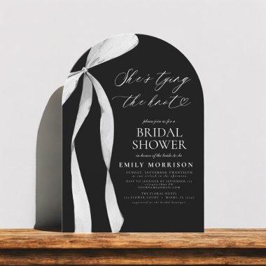 Black Bow She's Tying the Knot