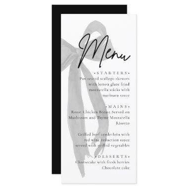 Black Bow She's Tying the Knot  Menu