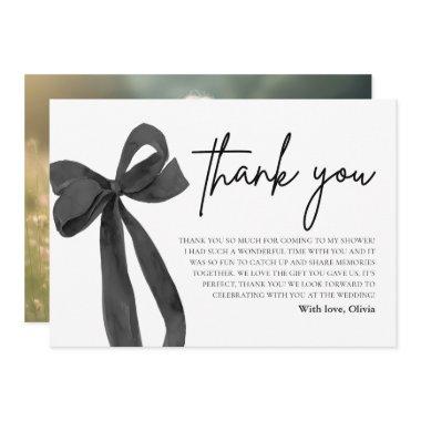 Black Bow She's Tying the Knot Thank You