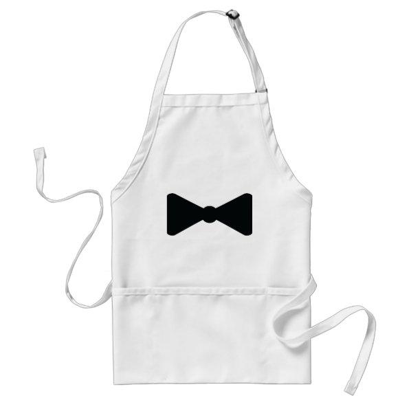 black bow tie icon adult apron