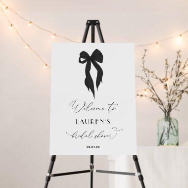 Black Bow Tying The Knot  Welcome Foam Board