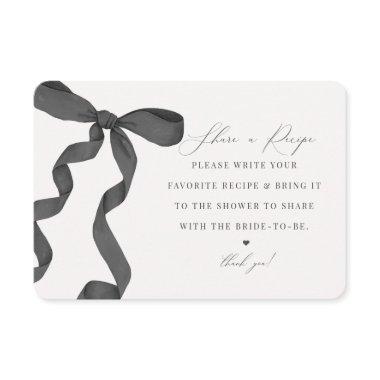 Black Bow Tying the Knot Share a Recipe insert