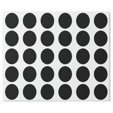 Black Circle Geometric Pattern Custom White 2023 Wrapping Paper