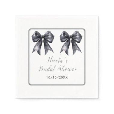Black Coquette Bow  Napkins