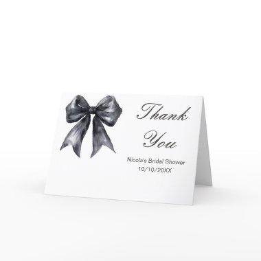 Black Coquette Bow  Thank You