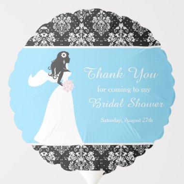 Black Damask Bride  Thank You Balloon