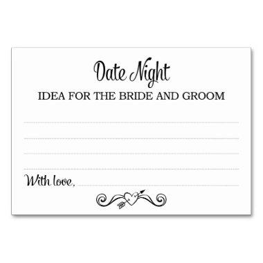 Black Date Night Idea Invitations