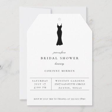 Black Dress Bridal Shower Invitations