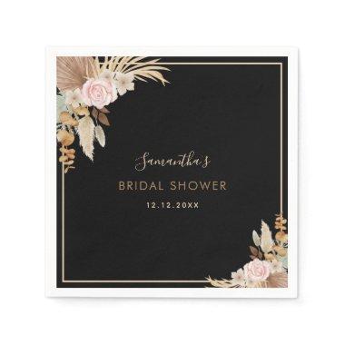 Black Dried Palm Leaf Pampas Grass  Napkins