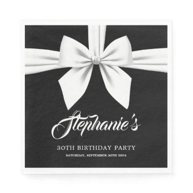 Black Elegant Fancy Tiffany Birthday Tableware Napkins