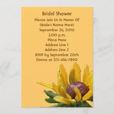 Black Eyed Susan Flower Bridal Shower Invite