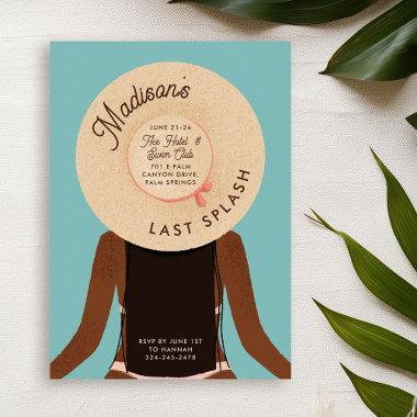 Black Girl Bachelorette Pool Party - Last Splash Invitations