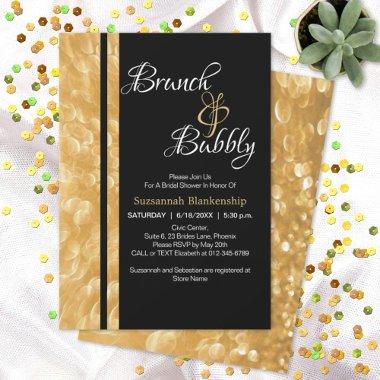 Black & Gold Champagne Bubble Brunch & Bubbly