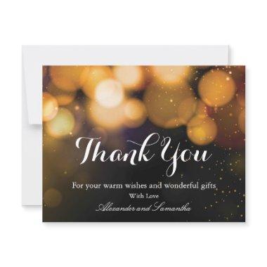 Black & Gold Glitter Winter thank you