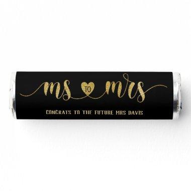 Black Gold Ms to Mrs Bridal Shower Breath Savers® Mints