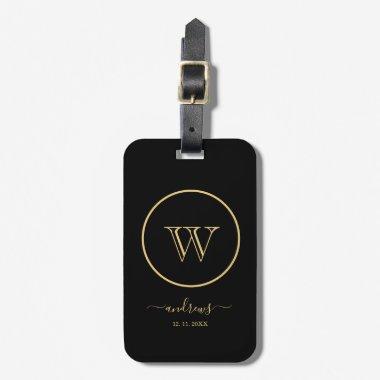 Black Gold Personalized Signature Luggage Tag