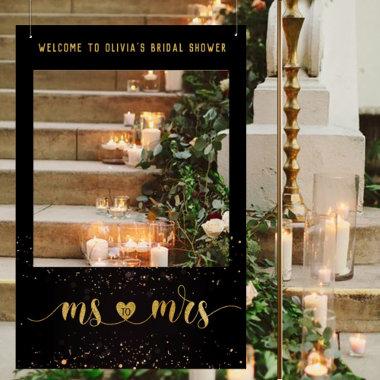 Black Gold Selfie Photo Prop Frame  Foam Board