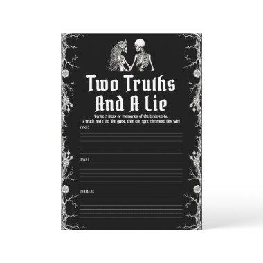 Black Halloween Skeleton Two Truths and a Lie Game