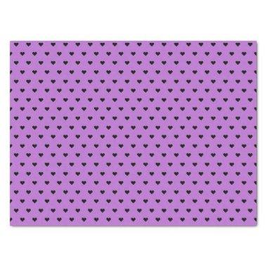 Black Hearts on Purple | Custom Tissue Paper