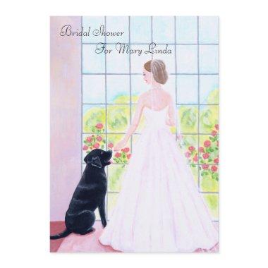 Black Labrador Bridal Shower Invitations