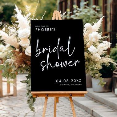 Black Minimalist Script  Welcome Foam Board