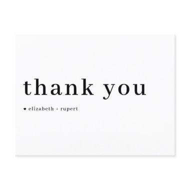 Black Minimalist Serif Script Typography Thank You Post