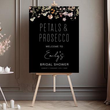 Black Petals & Prosecco Wildflower Bridal Shower Foam Board