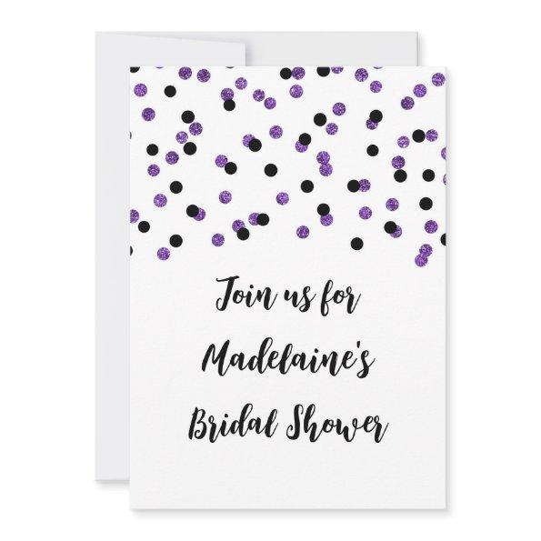 Black Purple Confetti