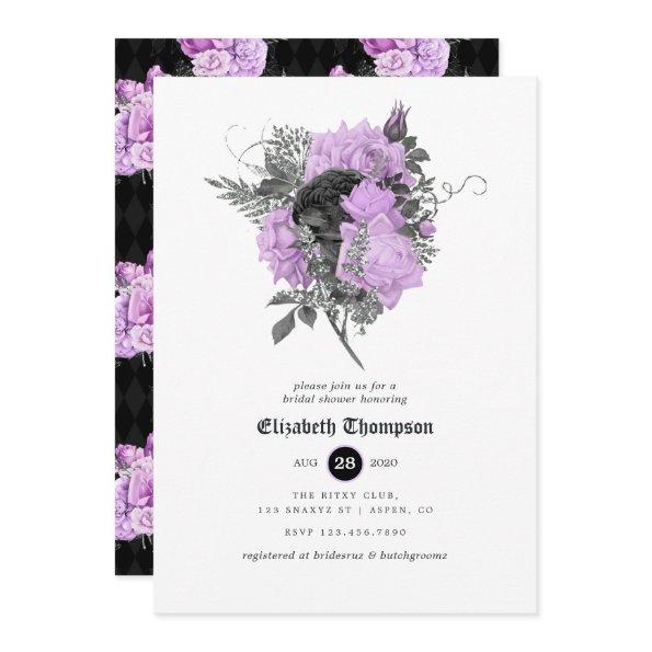 Black, Purple & Silver Floral Gothic