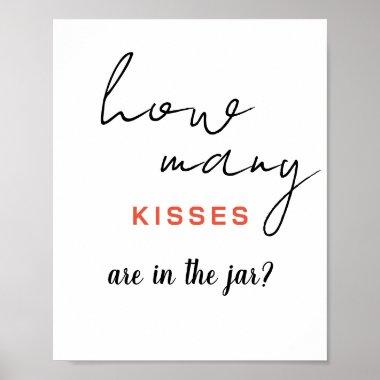 Black Script How Many Kisses Are In The Jar Poster
