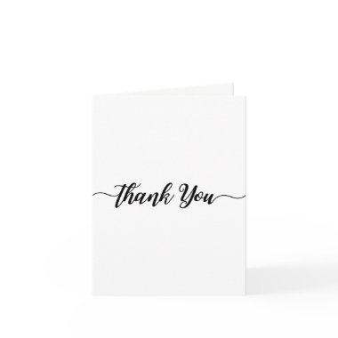 Black Script Type White Thank You Party Modern