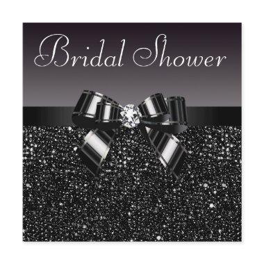 Black Sequins, Bow & Diamond