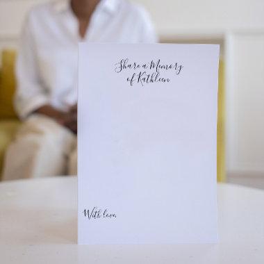 Black Share a Memory  Custom Name Celebration